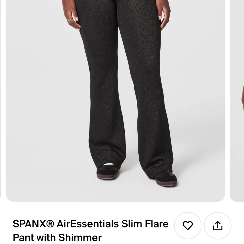 SPANX Black Slim Flare Pants